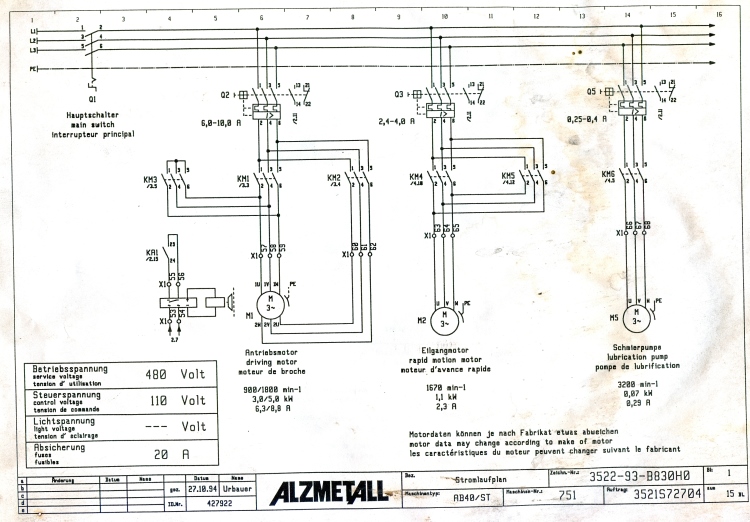 Electrical schematic for two speed motor mystery (image)