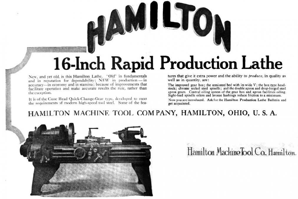 Vintage Hamilton 16" Lathe