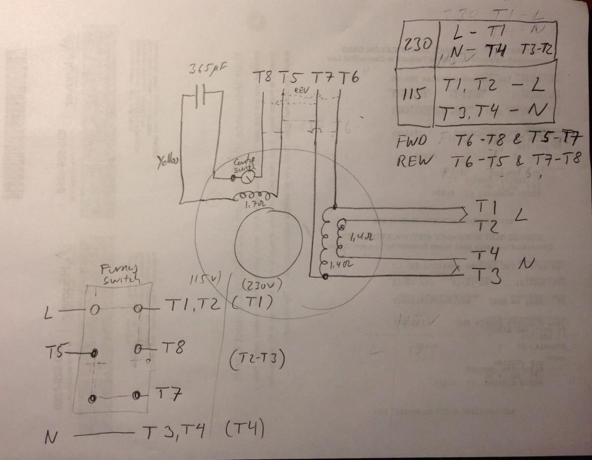 Fs  Original Motor For 10 Heavy 3  4 Hp  Wiring Diagram For